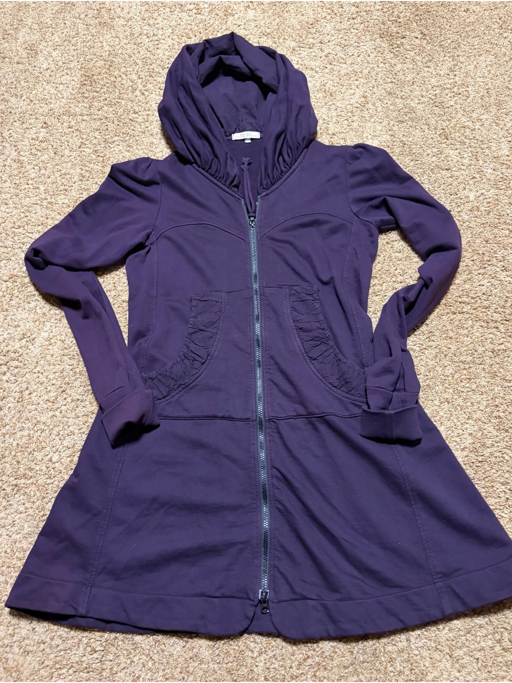 Prairie Underground Long Cloak Hoodie Jacket in Inkpot, Women’s Large EUC